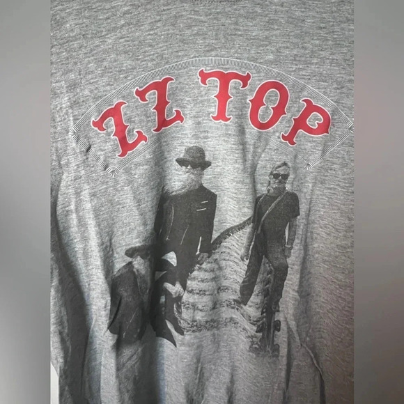 Official Merch | ZZ  Top Grey Crew Neck Band Tee | Size M - Picture 3 of 5
